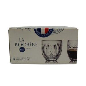 LA ROCHERE Troquet Espresso Glass Set of 4 Bistro Design from France
